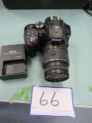 1: Nikon, DS300, Digital Camera with AFP NIKKOR 18-55mm Lens with Battery and Charger, Serial Num...