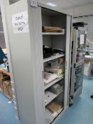 1, 6ft Tambour Fronted Cupboard (Excludes Contents)