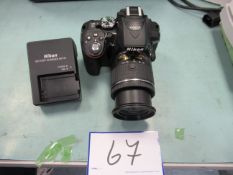 1: Nikon, DS300, Digital Camera with AFP NIKKOR 18-55mm Lens with Battery and Charger, Serial Num...