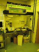 Erlab Caplair Flex XLS633 Fume Cabinet on Stainless Steel Table Serial Number 19252-12, Year of M...