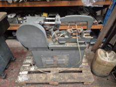Alexander Machinery, Unknown Model, Automated Hack Saw 110v. Year unknown. No plate visible.