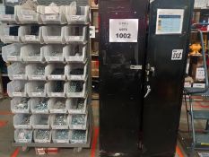 Lot of (4) racks and cabinet