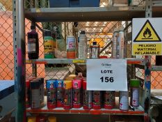 Lot of (2) racks with miscellaneous material