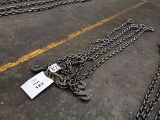 Chain sling with 8 hooks