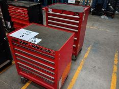 Lot of (2) mobile tool cabinets