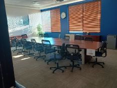 Lot of (25) pcs of boardroom furniture