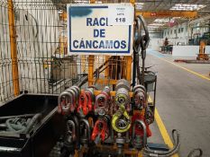 Lot of eyebolts and lifting shackles