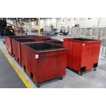(9) Metal Scrap Carts with Forklift Pockets