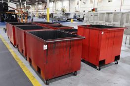 (9) Metal Scrap Carts with Forklift Pockets