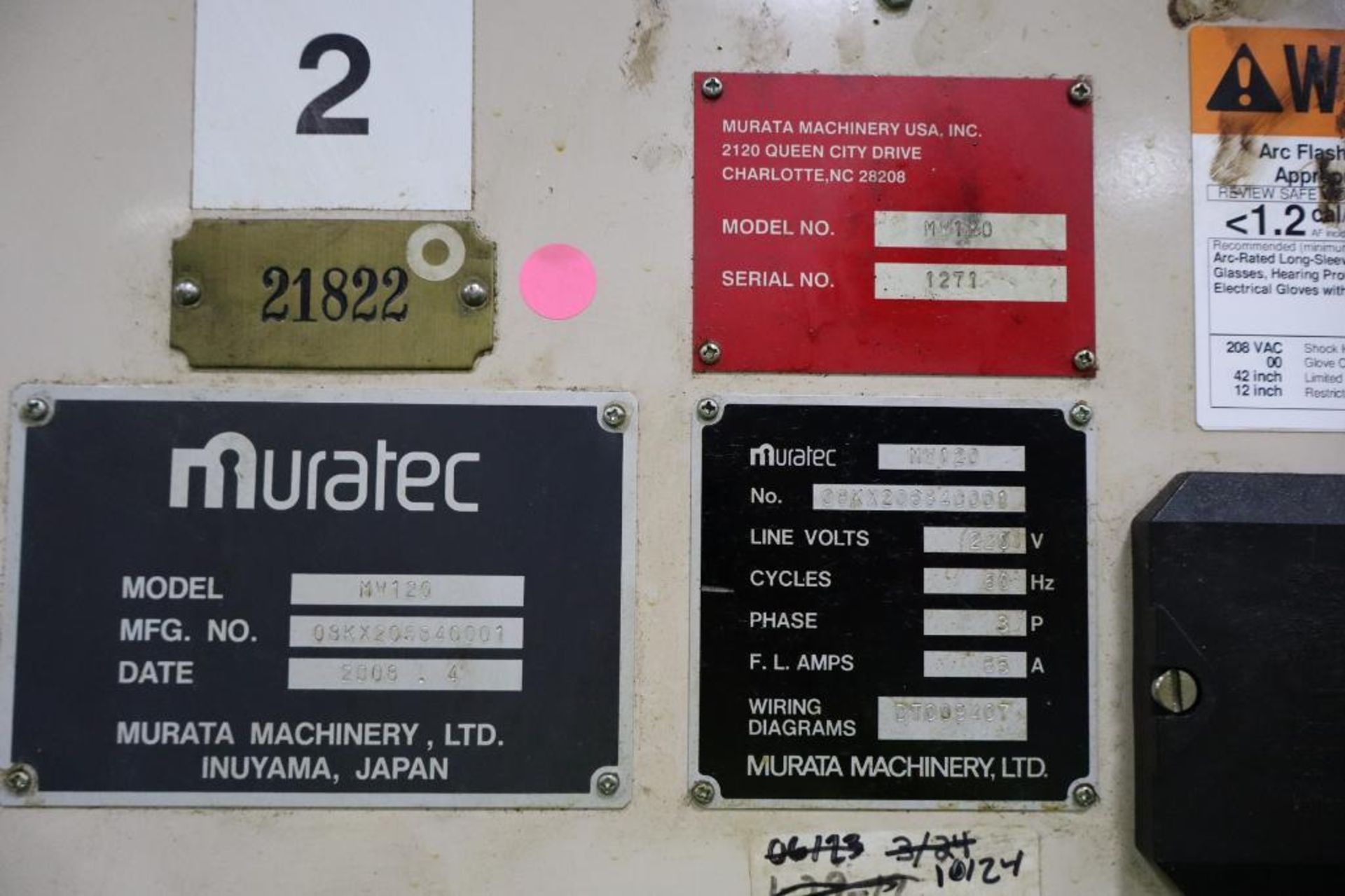 Murata Muratec MW120 Twin Spindle CNC Lathe, S/N 1271 DOM 2008 - Image 6 of 7