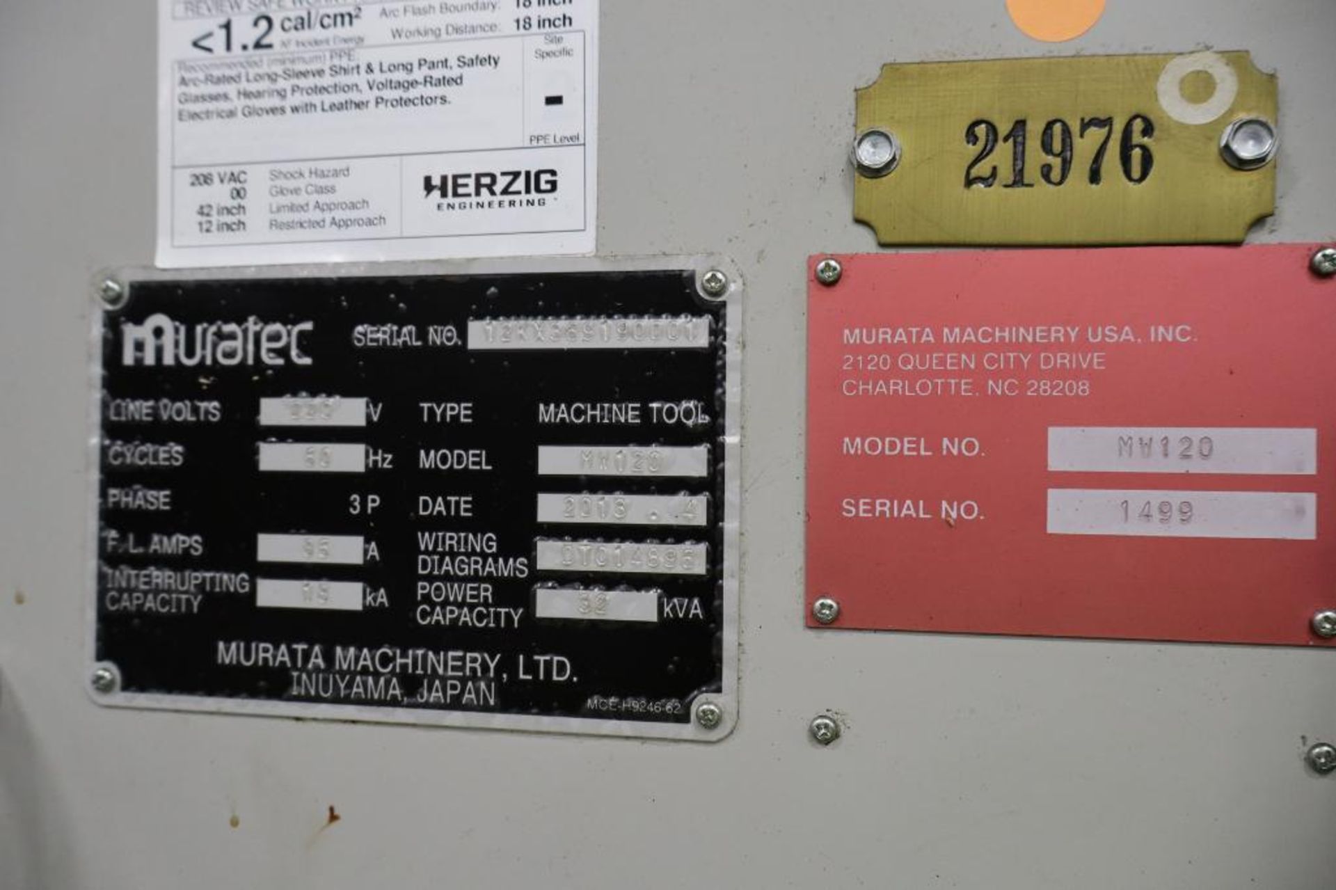 Murata Muratec MW120 Twin Spindle CNC Lathe, S/N 12KX36910001 DOM 2013 - Image 4 of 6