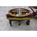 Southworth Spring Actuated Pallet Positioner, 4000 Lb. Capacity, 42" Diameter Carousel with Wheeled
