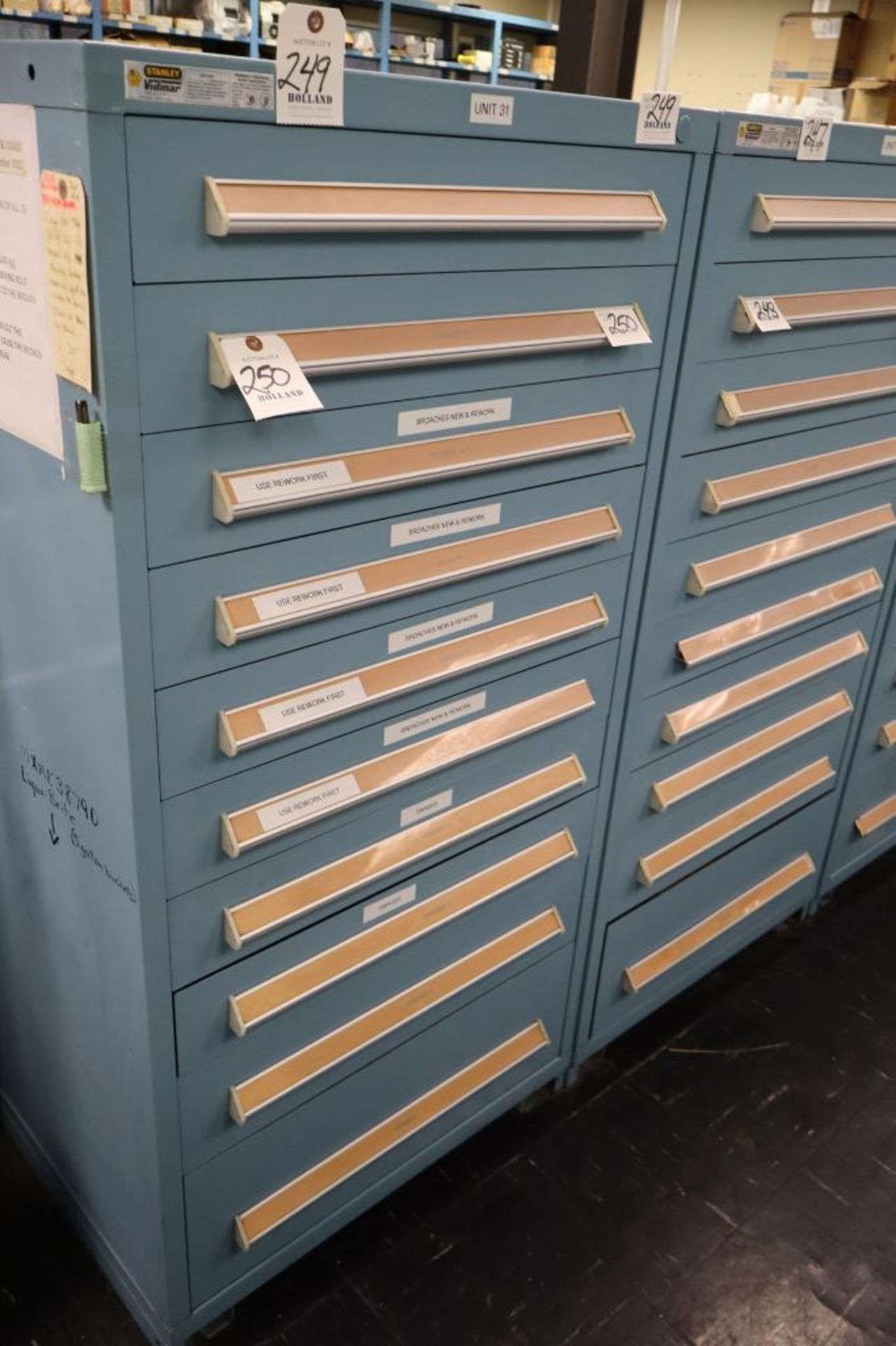Stanley Vidmar 10-Drawer Cabinet 30" x 30" x 59"H