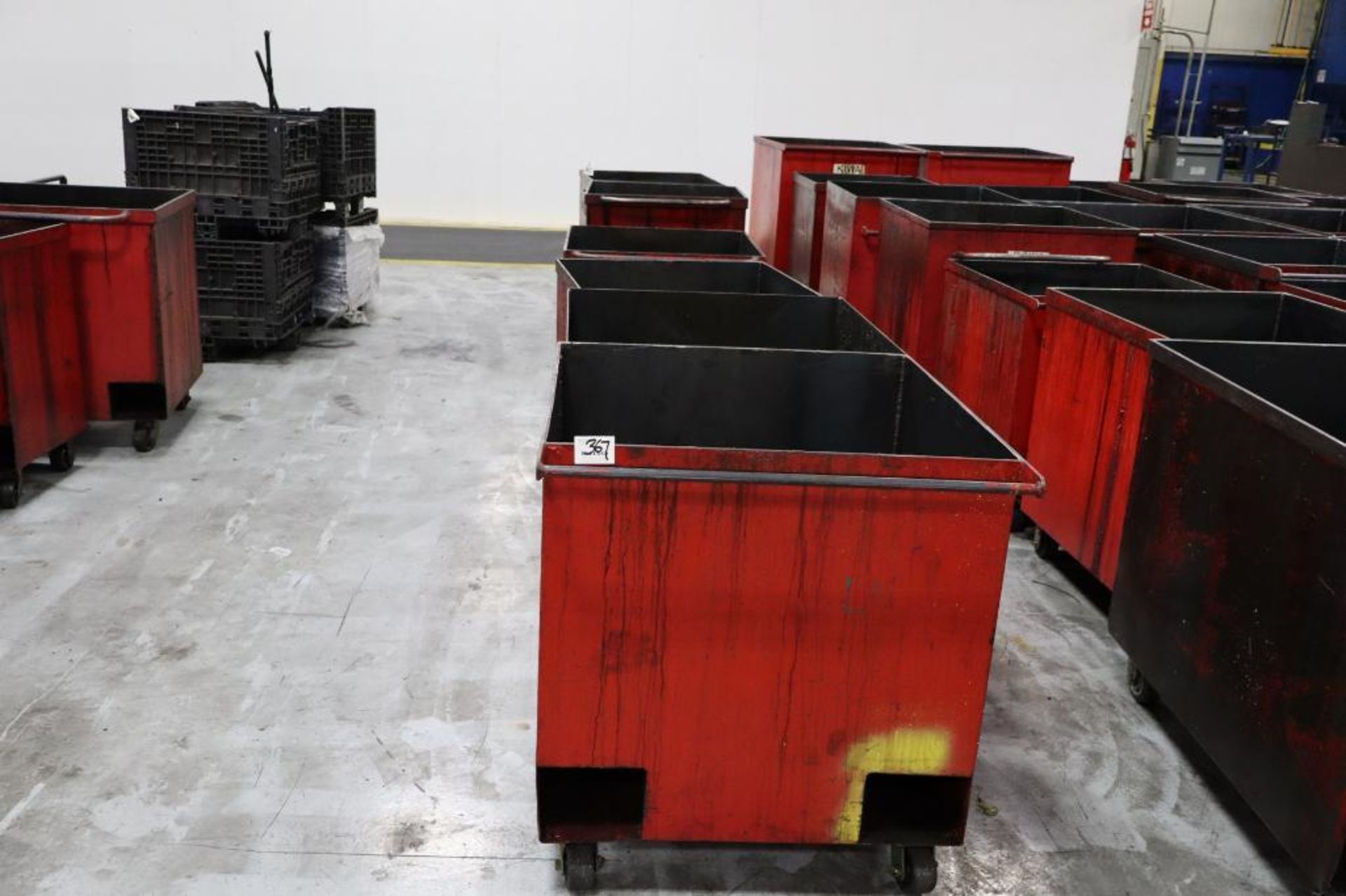 (7) Metal Scrap Carts with Forklift Pockets