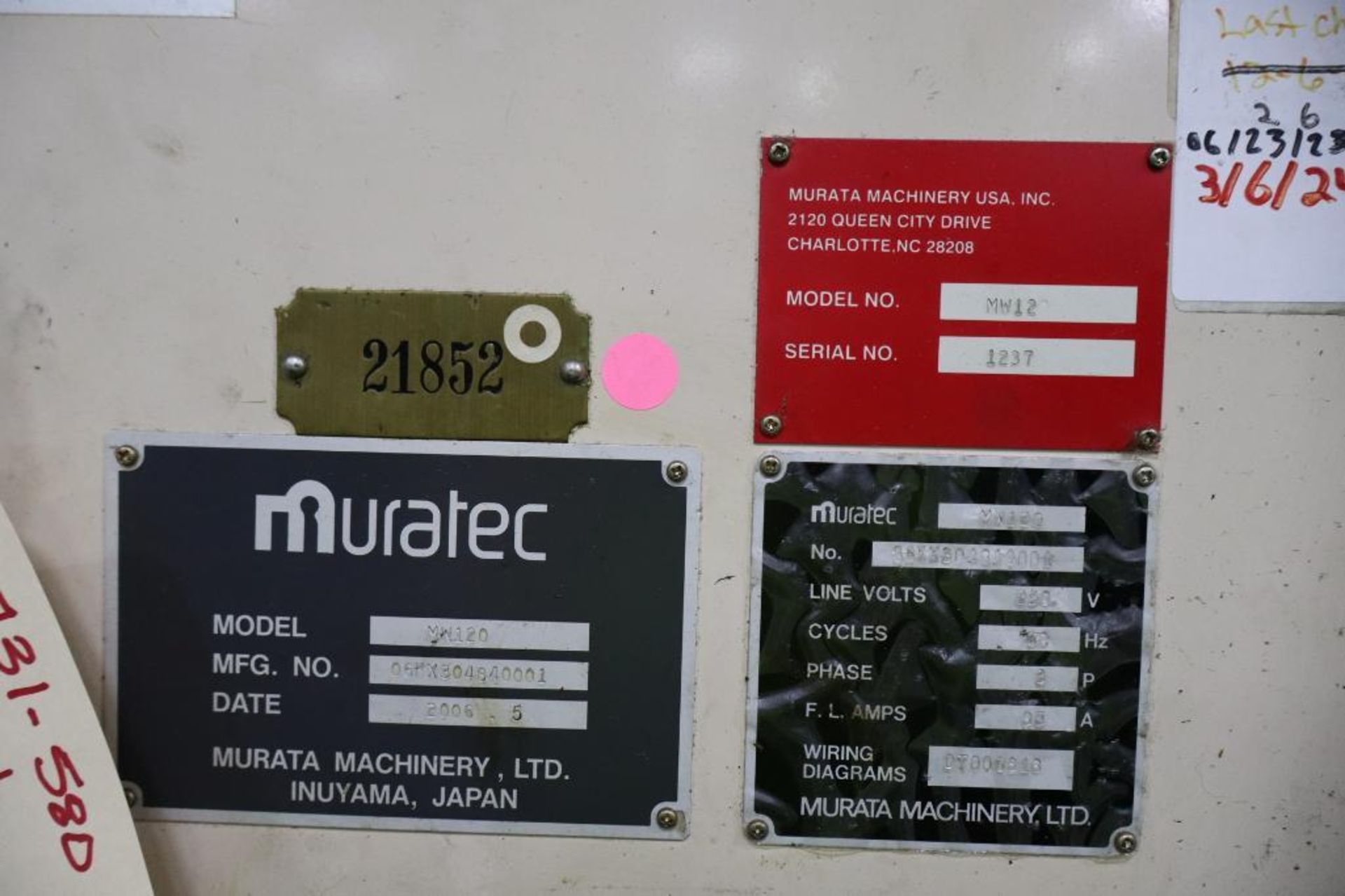 2006 Muratec MW120 Twin Spindle CNC Lathe, S/N 1237 - Image 5 of 7