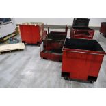 (7) Metal Scrap Carts with Forklift Pockets