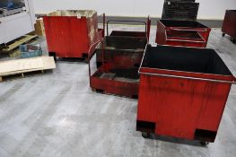(7) Metal Scrap Carts with Forklift Pockets