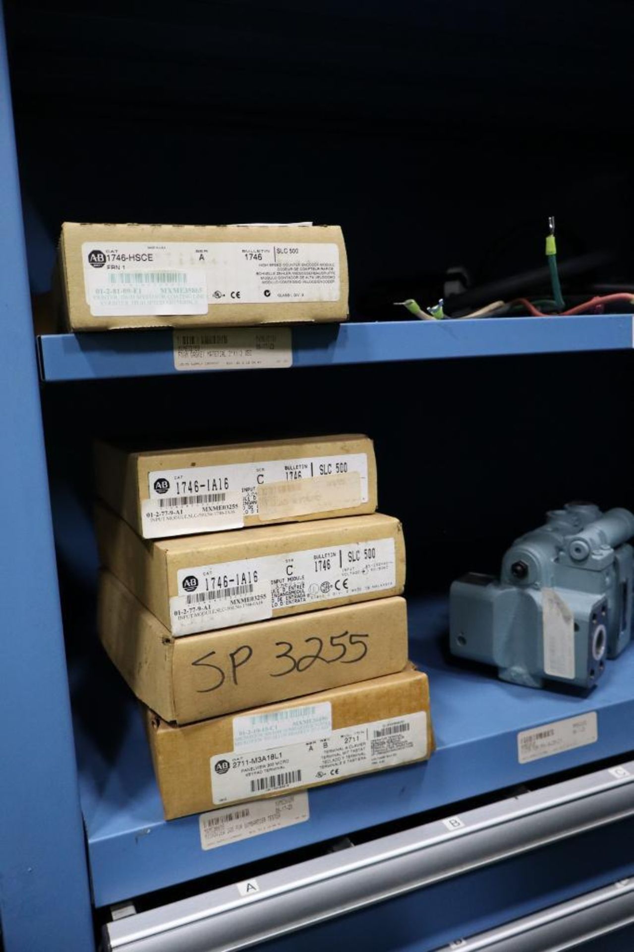 Contents of Machine Repair Tool Crib on (4) Stanley Vidmar Storage Systems with (3) Shelves and Draw - Image 3 of 7