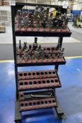(30) Taper 40 Tool Holders with 4-Tray Rack