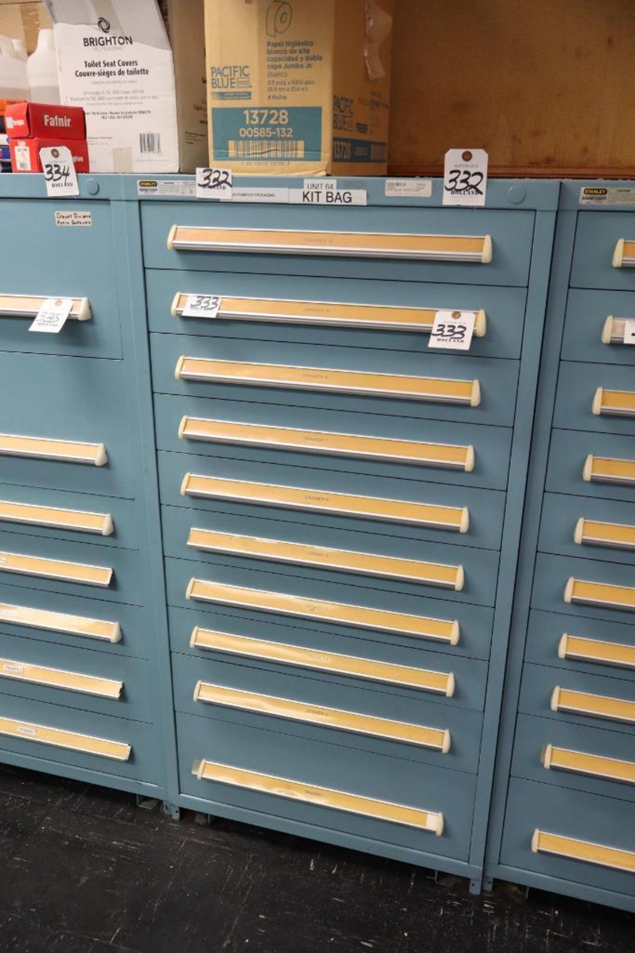 Stanley Vidmar 10-Drawer Cabinet 30" x 30" x 59"H