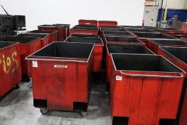 (14) Metal Scrap Carts with Forklift Pockets
