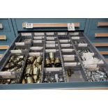 Contents of Cabinet to Include Parker Hydraulic Hose Fittings, Parcrimp 43 Series Fittings