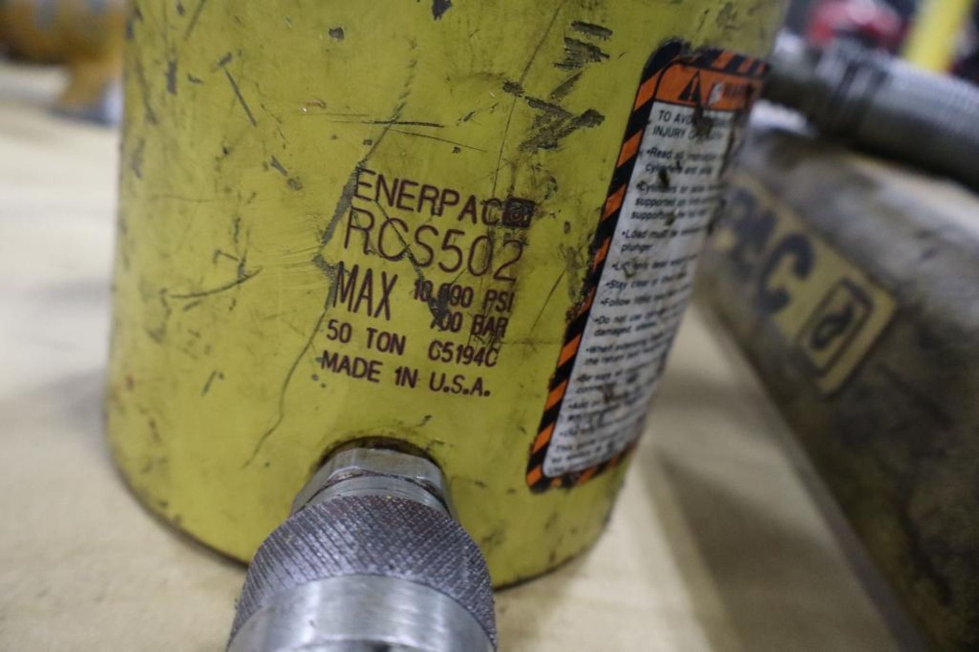 Enerpac P391 Hydraulic Hand Pump with RCS502 Ram - Image 3 of 3