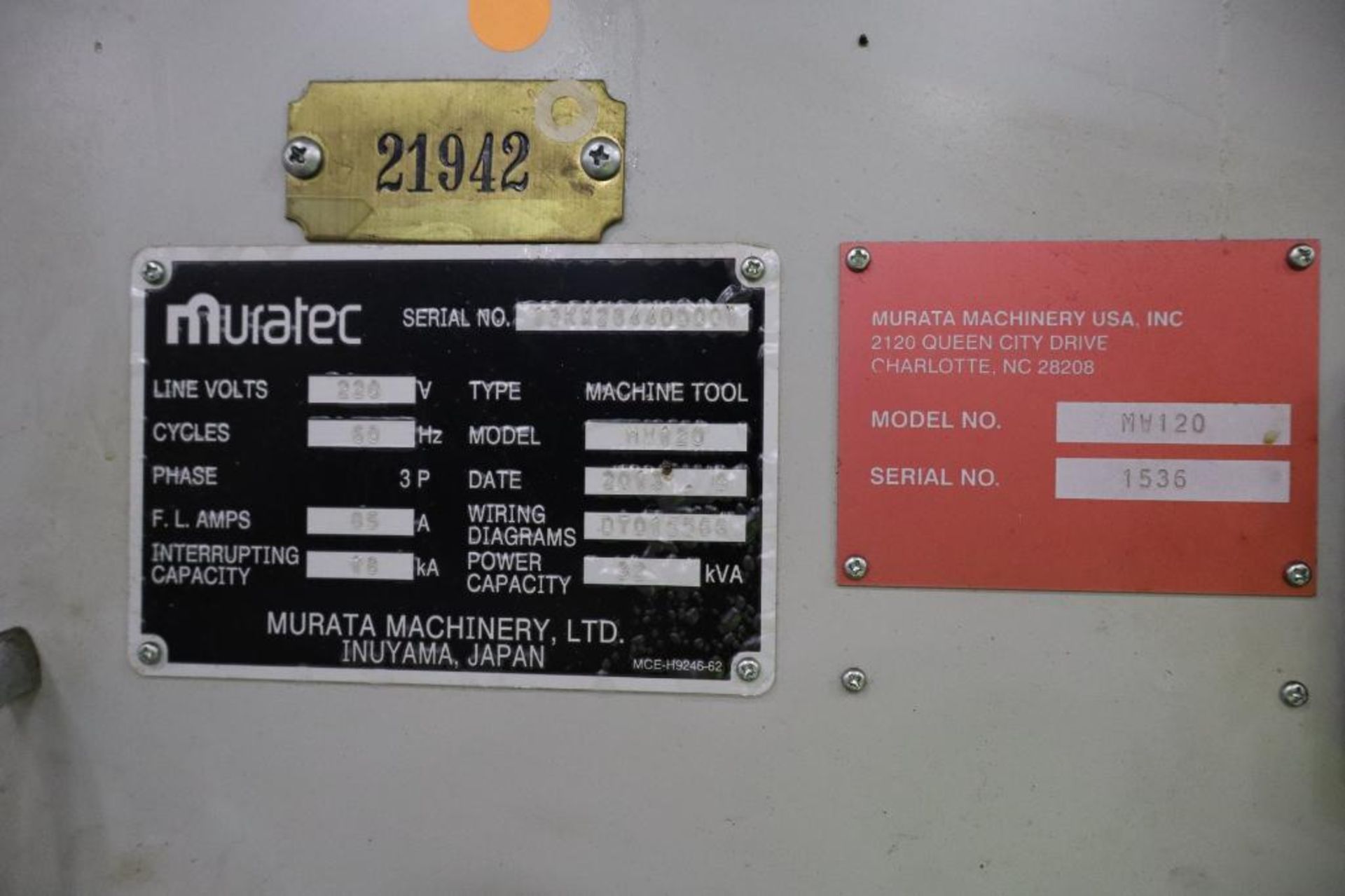 Murata Muratec MW120 Twin Spindle CNC Lathe, S/N 13KX28440001 DOM 2013 - Image 6 of 6