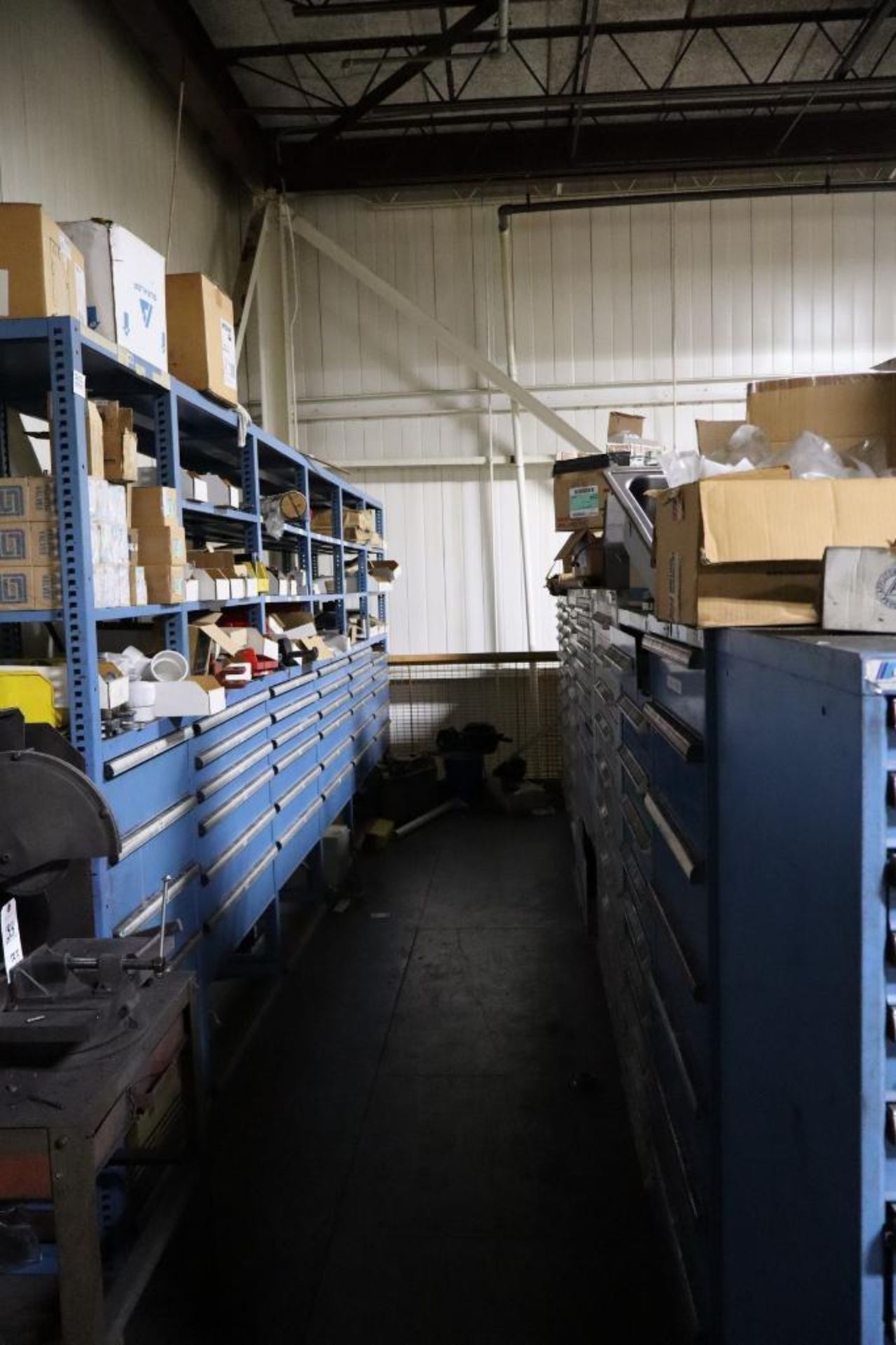 Contents of Machine Repair Upper Tool Crib in (11) Cabinets and Shelves