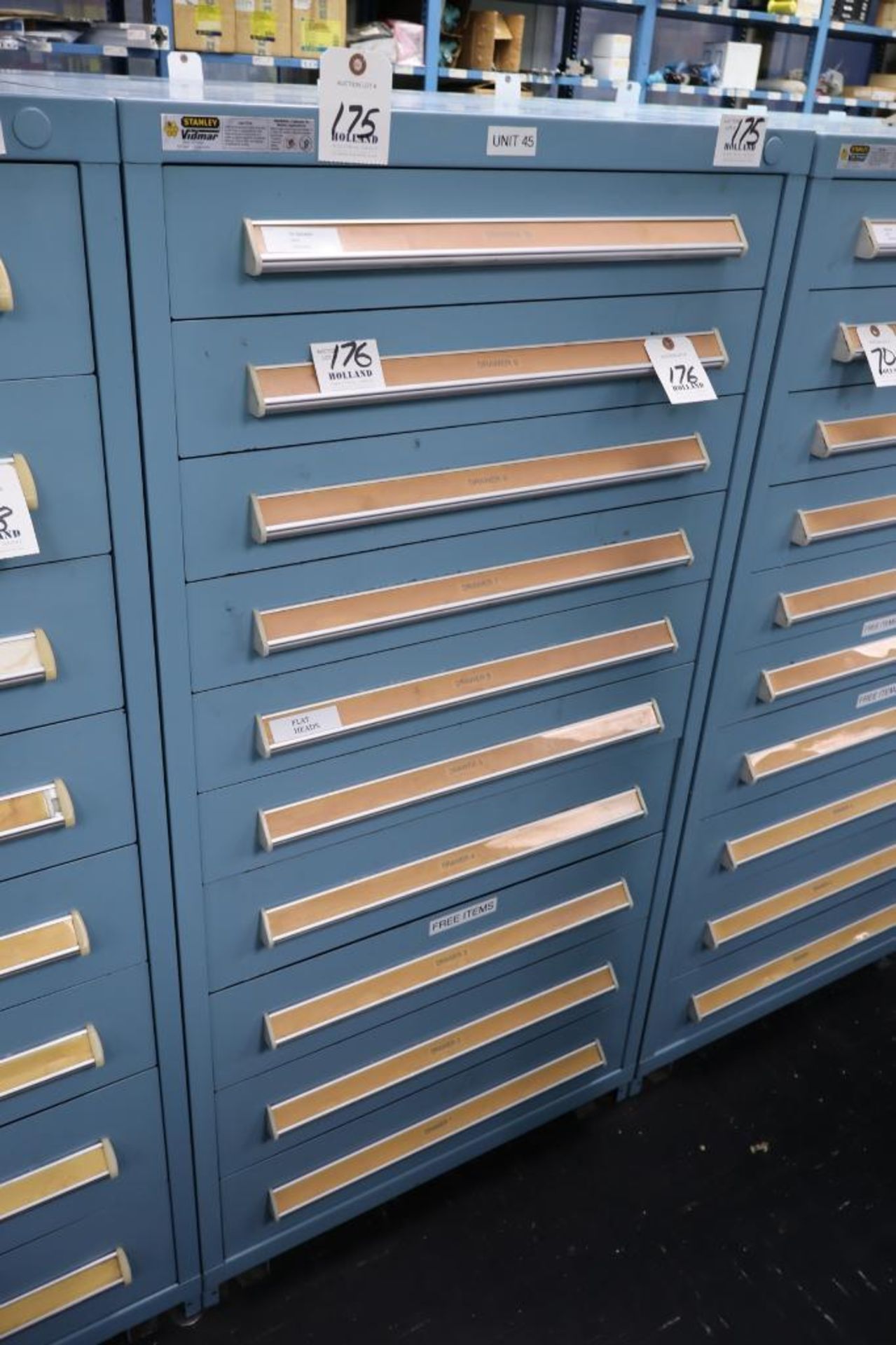 Stanley Vidmar 10-Drawer Cabinet 30" x 30" x 59"H