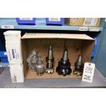 (2) Seco RH-500.22-0371364 Milling Insert Holders with (3) Taper 40 Shell Mills