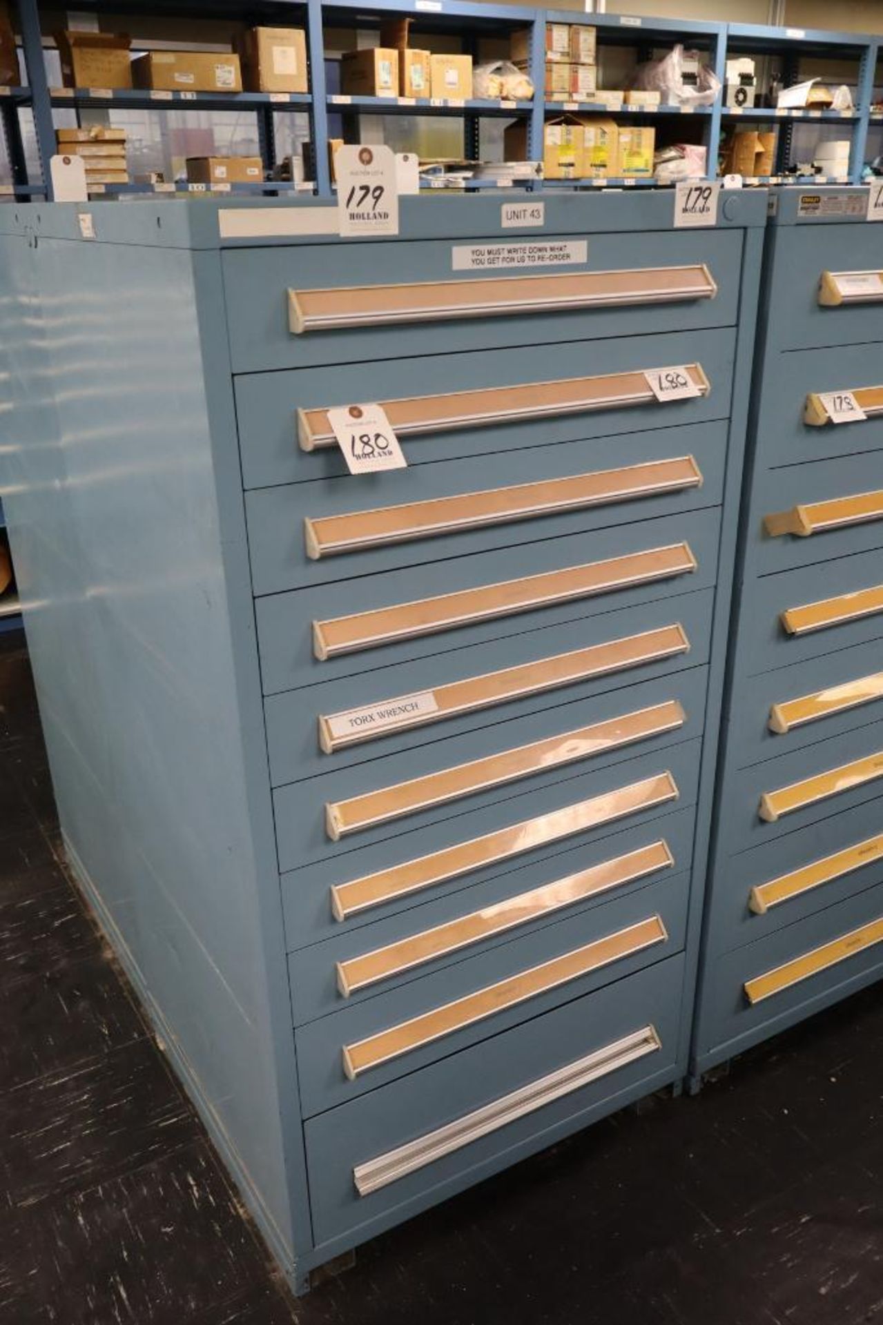 Stanley Vidmar 10-Drawer Cabinet 30" x 30" x 59"H