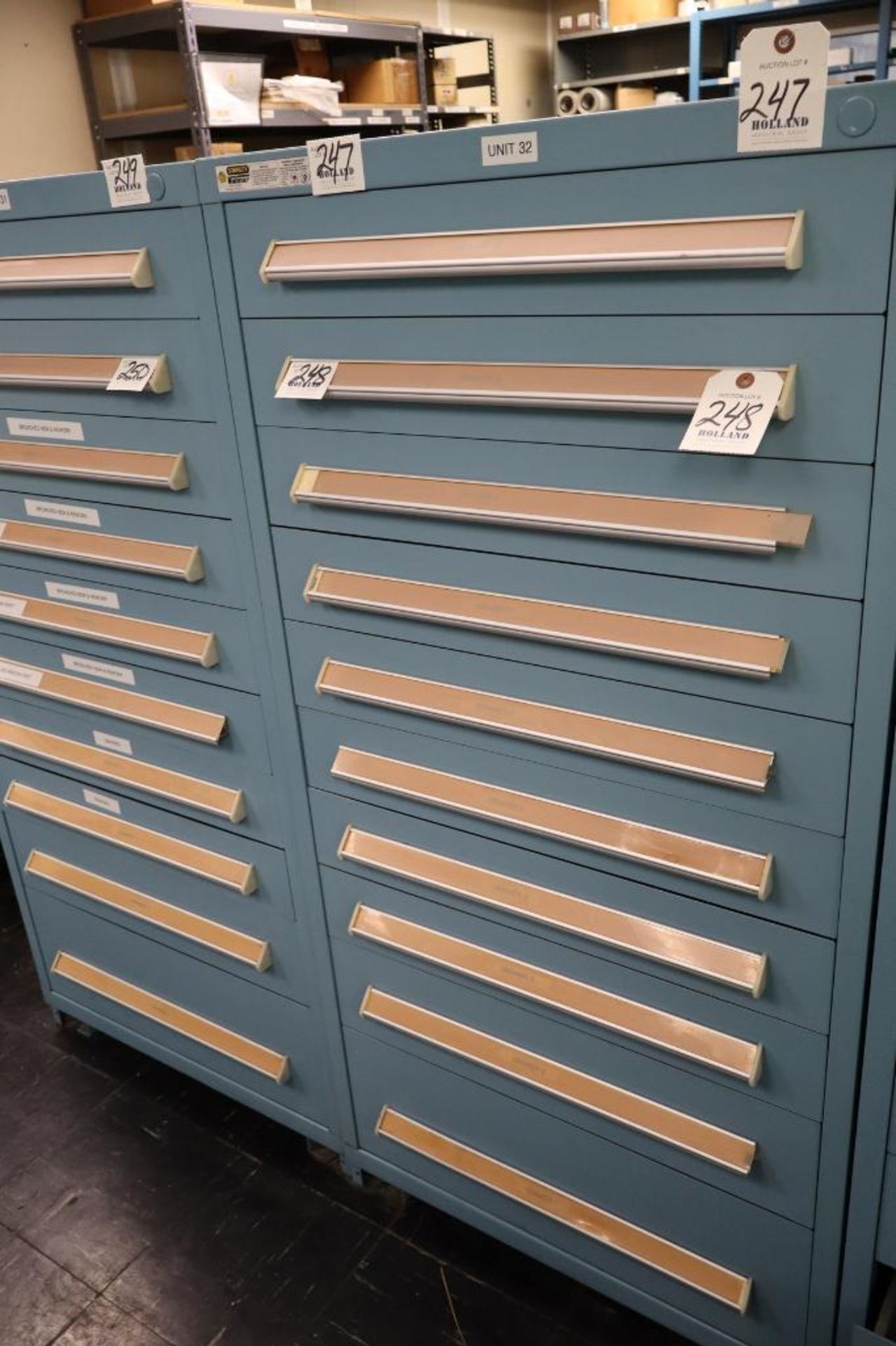 Stanley Vidmar 10-Drawer Cabinet 30" x 30" x 59"H