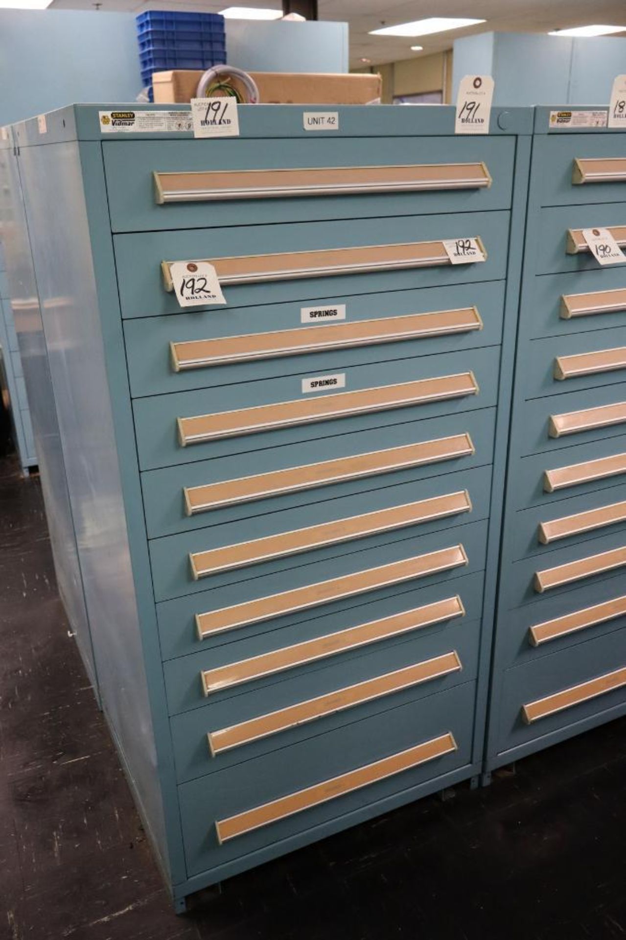 Stanley Vidmar 10-Drawer Cabinet 30" x 30" x 59"H