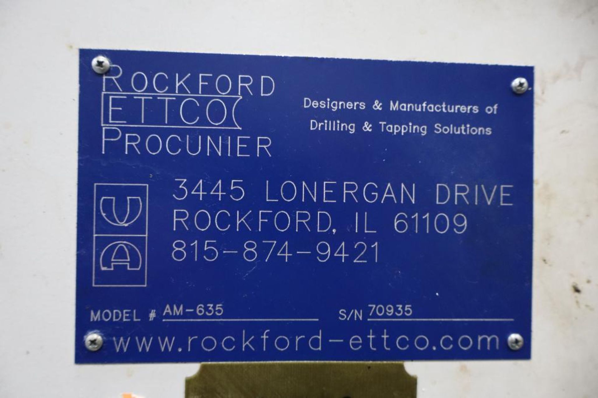 Rockford AM-635 Universal Drill Press S/N 70935 - Image 6 of 6