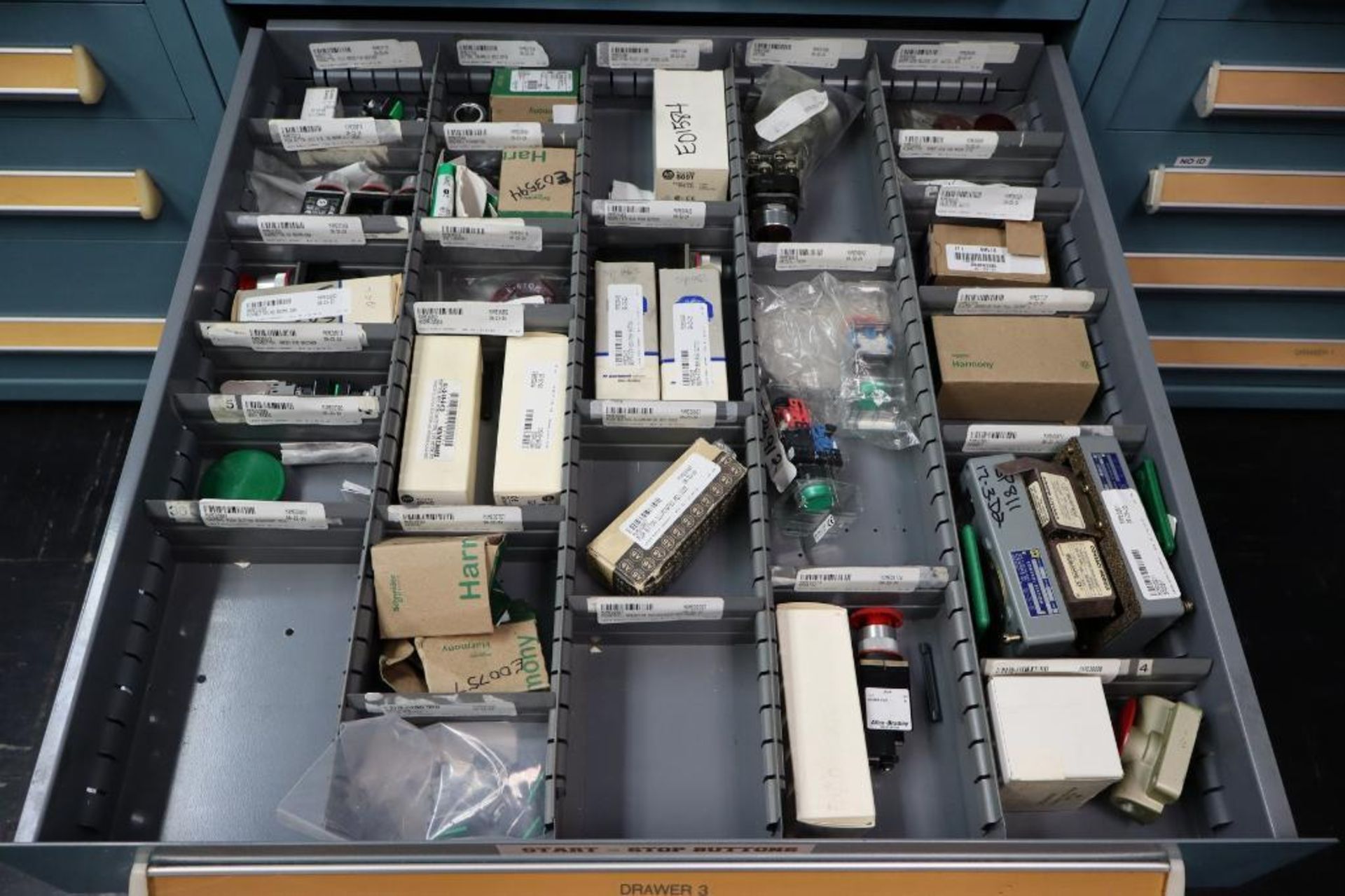 Contents of Cabinet to Include Electrical Relays, Contacts, Start/Stop Buttons - Image 6 of 8