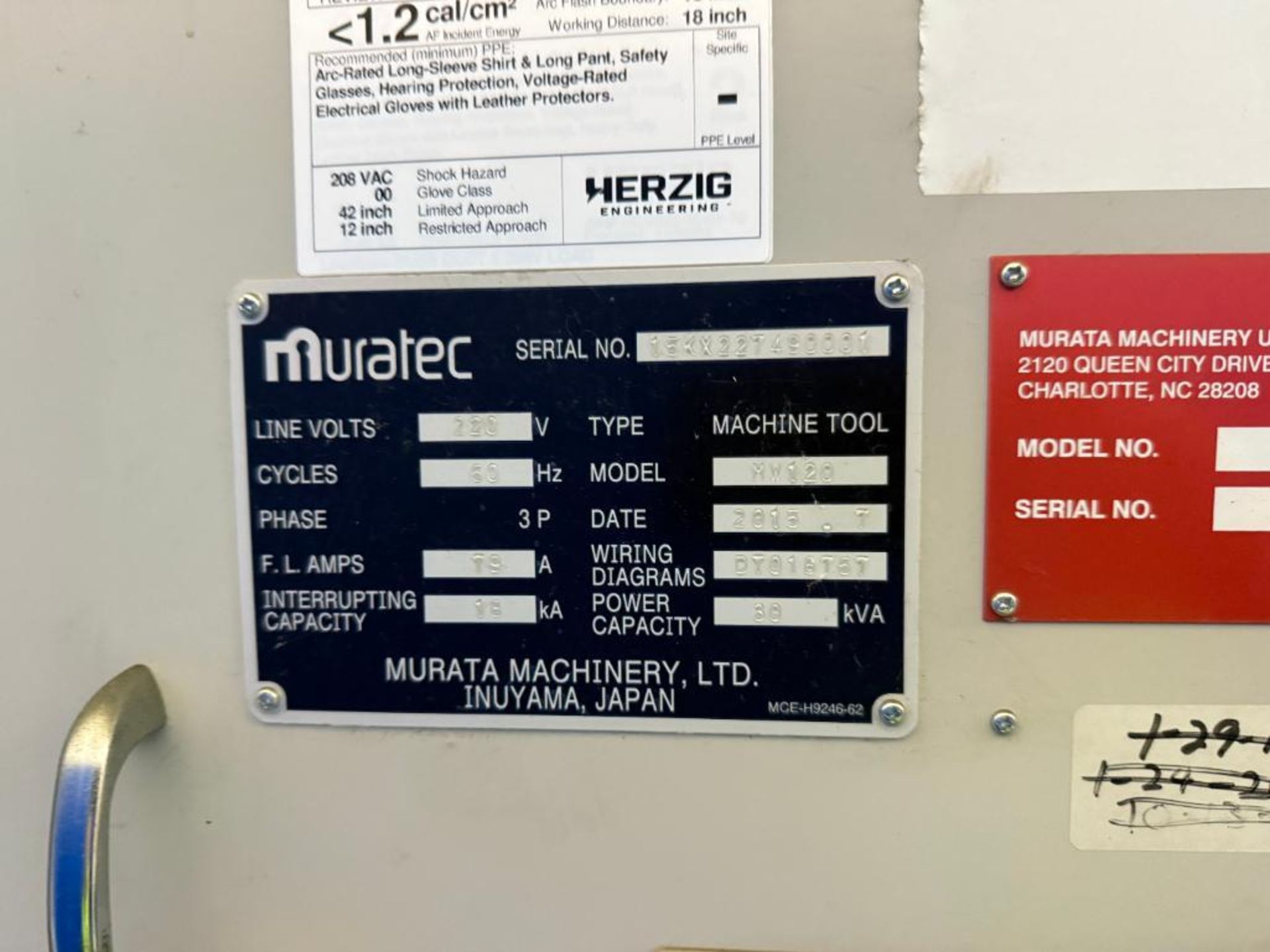 2015 Muratec - Murata MW120II Twin Spindle CNC Lathe, S/N 15KX227490001 - Image 14 of 18