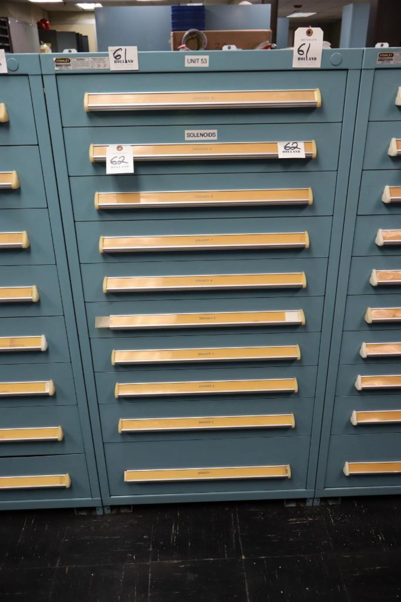 Stanley Vidmar 10-Drawer Cabinet 30" x 30" x 59"H