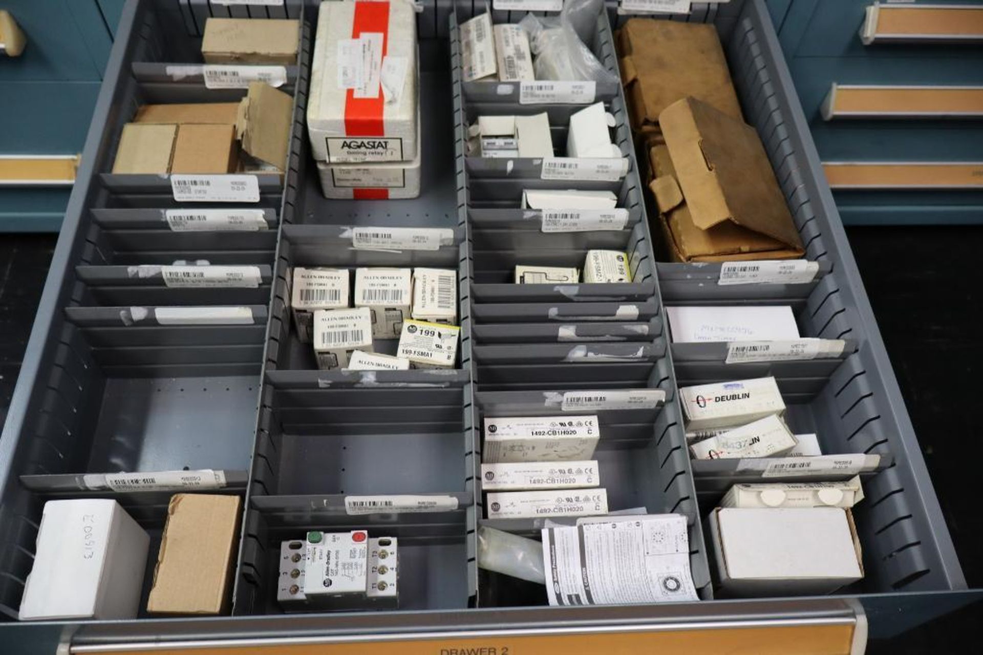 Contents of Cabinet to Include Electrical Relays, Contacts, Start/Stop Buttons - Image 7 of 8