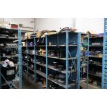 Contents of Machine Repair Tool Crib on (5) Metal Shelving Units
