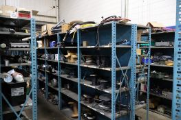 Contents of Machine Repair Tool Crib on (5) Metal Shelving Units