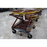 Southworth Spring Accutuated Pallet Positioner, 4000 Lb. Capacity, 42" Diameter Carousel with Wheele