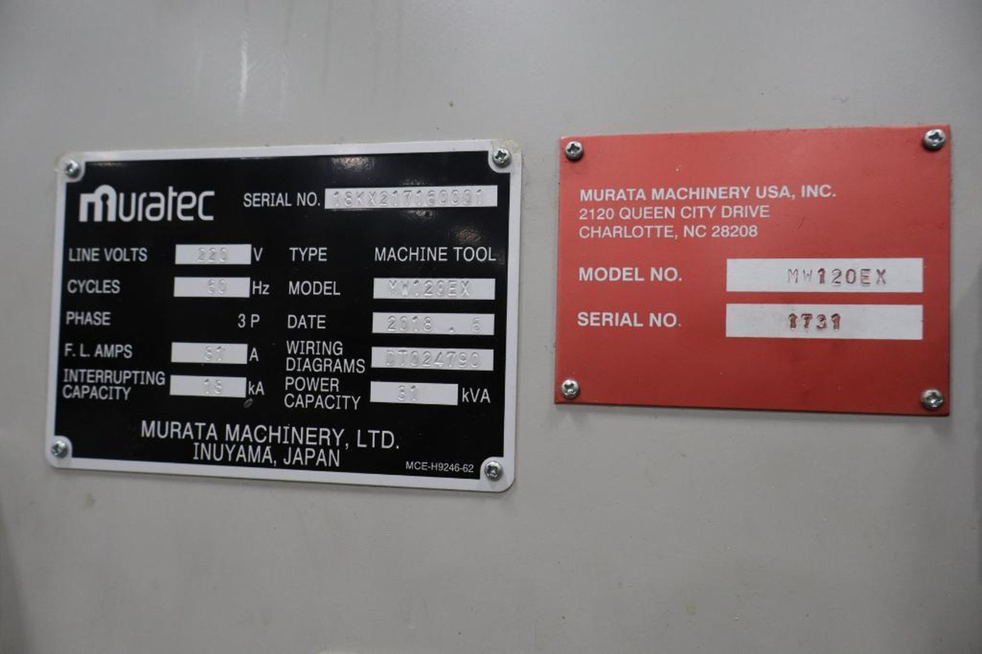 Murata Muratec MW120EX Twin Spindle CNC Lathe, S/N 18KX2171600001 DOM 2018 - Image 6 of 9