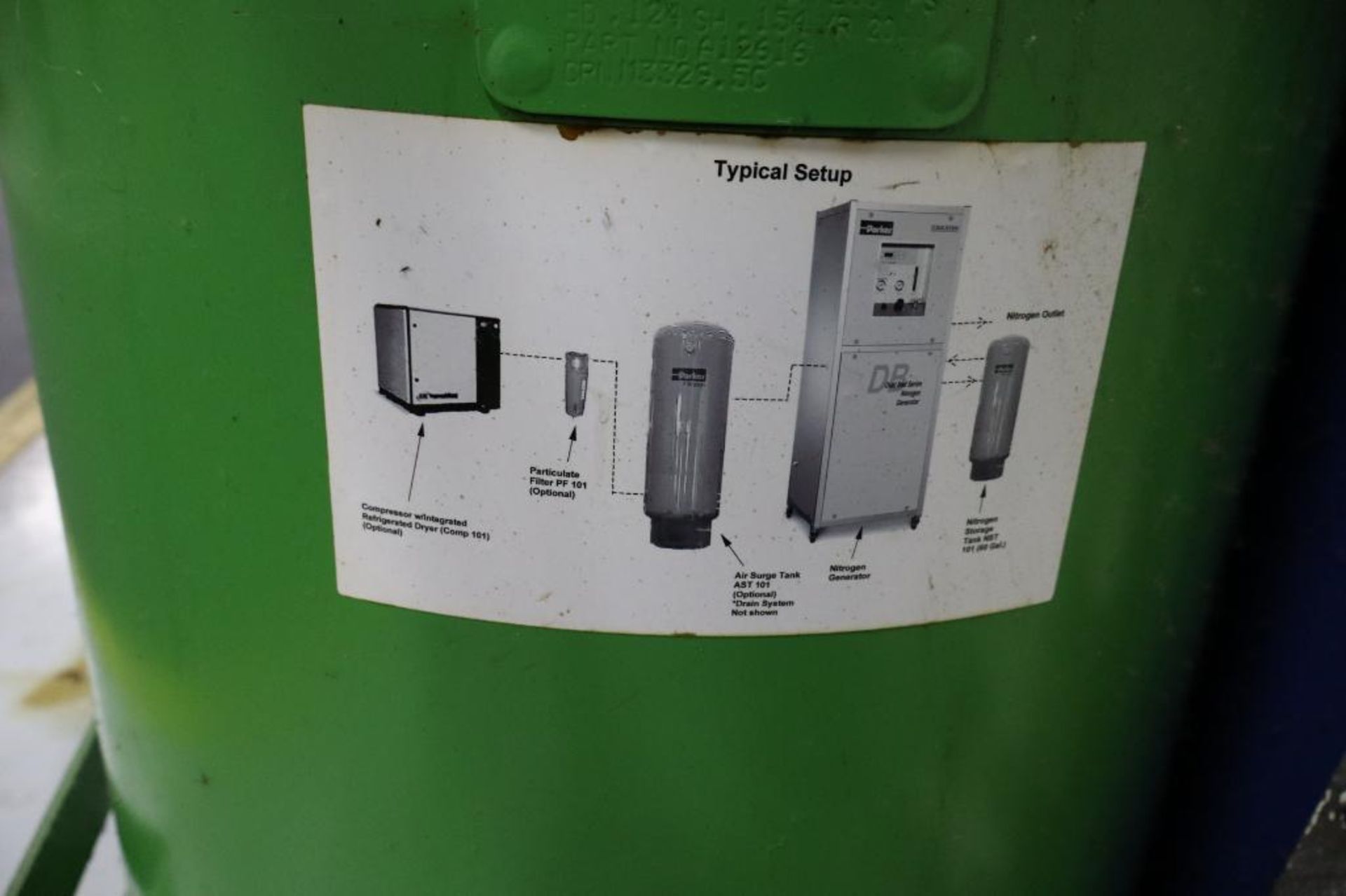Parker DB-5 PSA Dual Bed Series Nitrogen Generator S/N 6471 with Parker Surge Tank - Image 4 of 6
