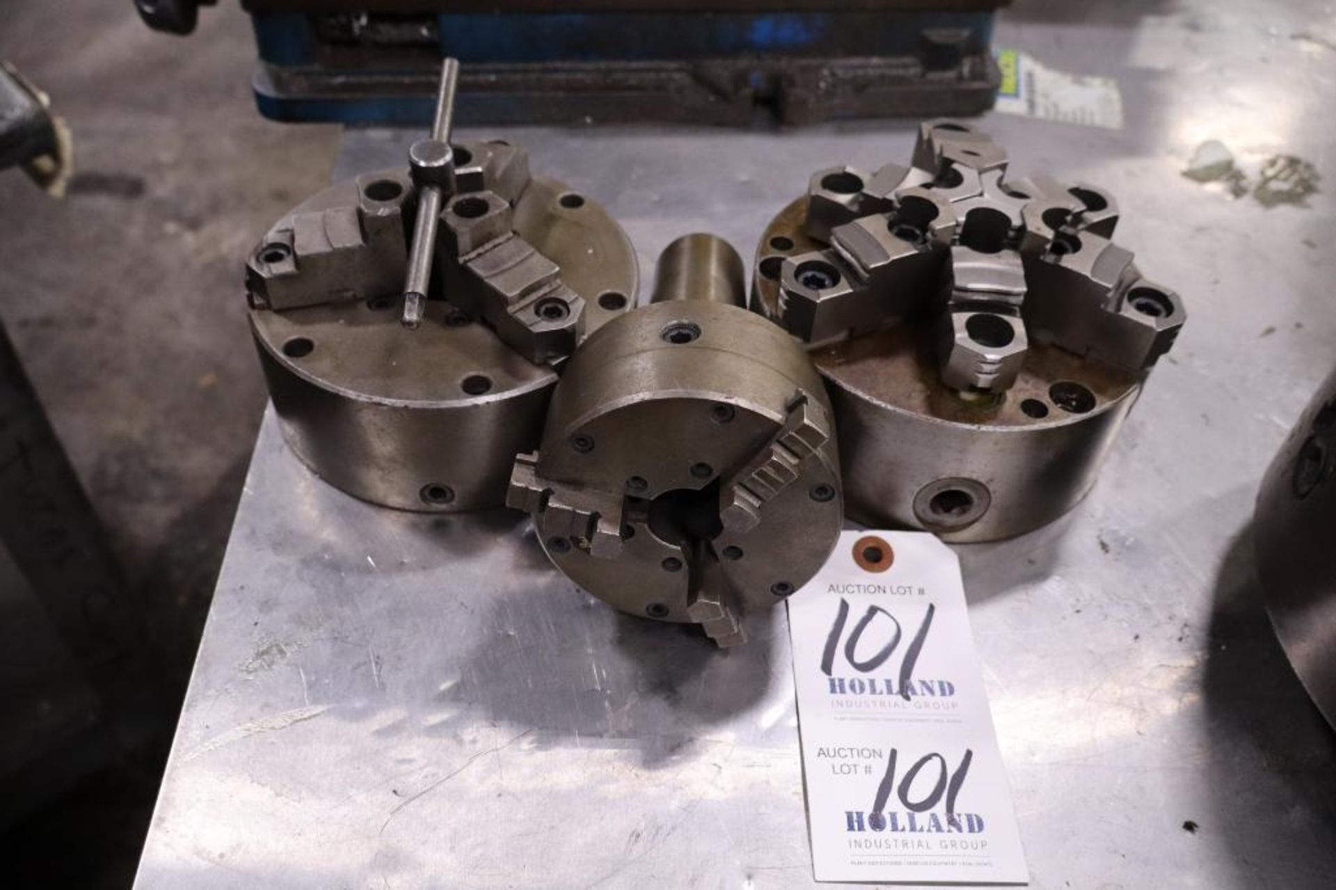 (3) Assorted Lathe Chucks