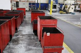 (14) Metal Scrap Carts with Forklift Pockets
