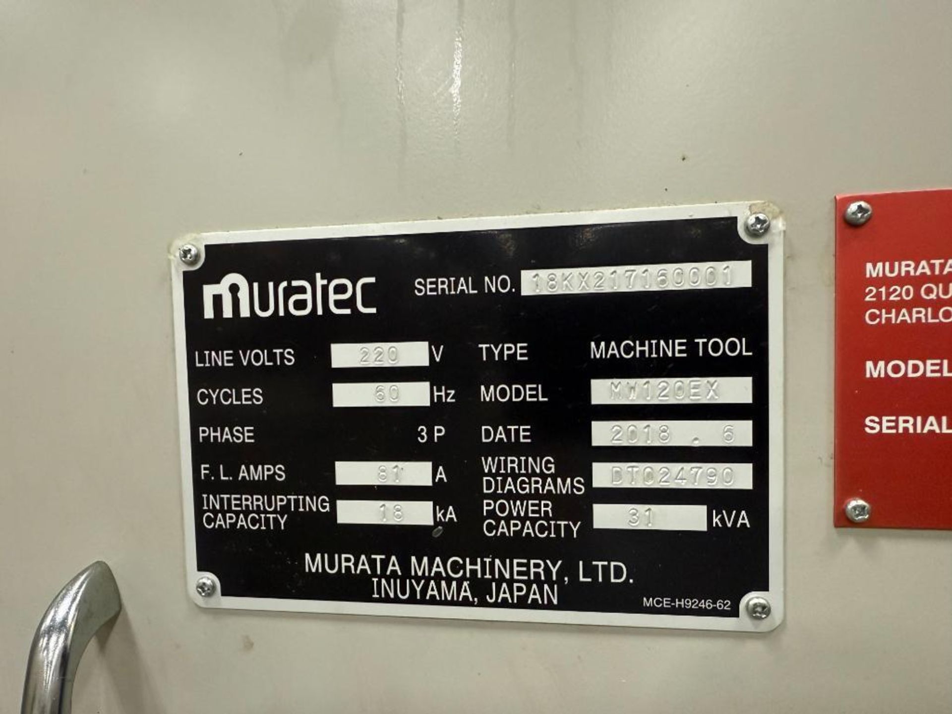 2018 Muratec MW120EX Twin Spindle CNC Lathe, S/N 18KX217160001 - Image 31 of 31