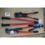 Lot of Electrical Wire Cutting and Crimping Tools