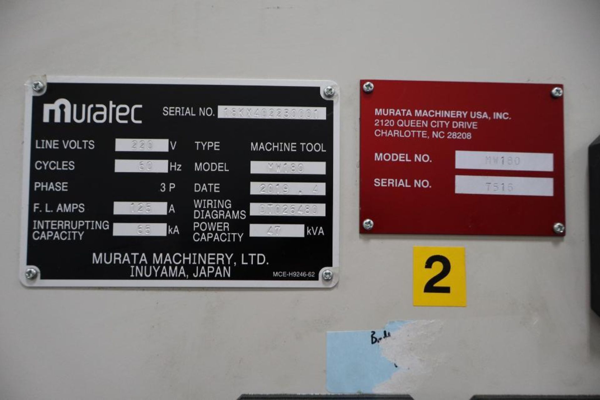 2019 Muratec MW 180 Twin Spindle CNC Lathe, S/N 18KX402230001 - Image 15 of 25
