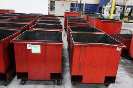 (14) Metal Scrap Carts with Forklift Pockets